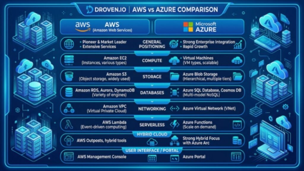 Droven io aws vs azure comparison