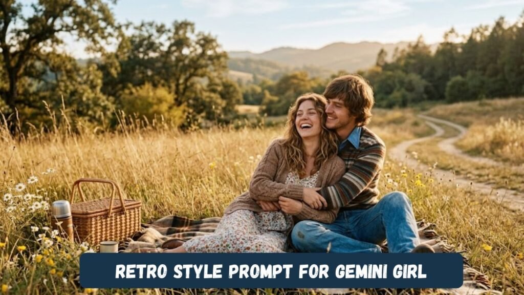 Retro style prompt for gemini girl