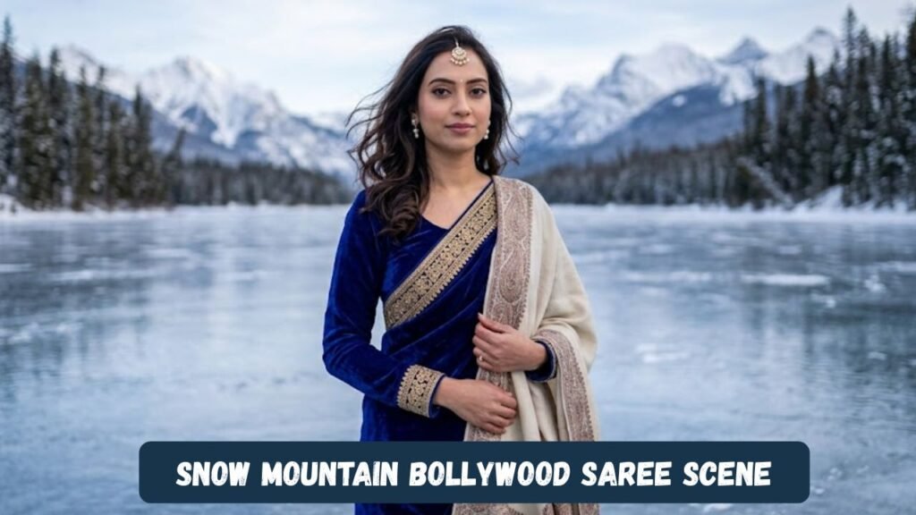 Snow Mountain Bollywood Saree Scene