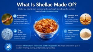 What is shellac made of